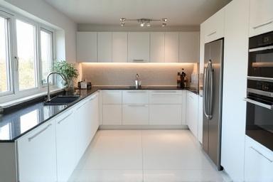 Deep cleaning a kitchen with sparkling surfaces